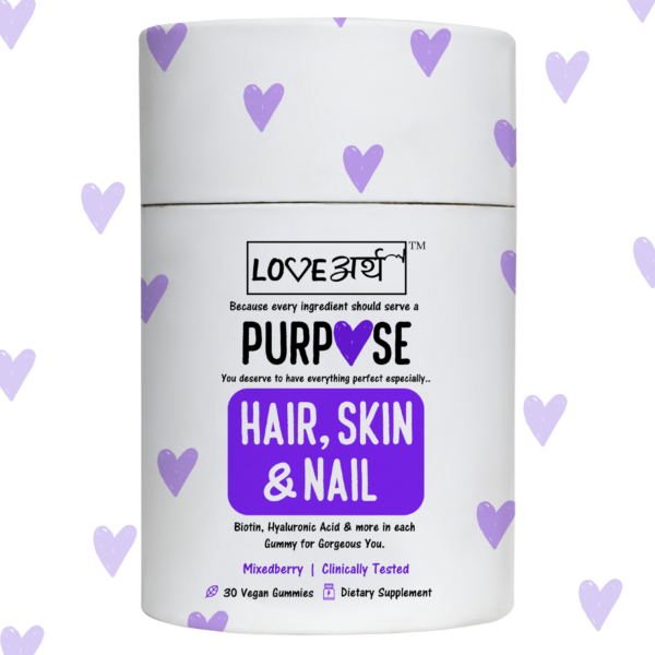 hair, skin & nail purpose gummies lovearth